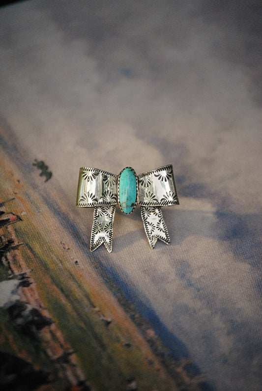 The Baby Blue Ring Bow
