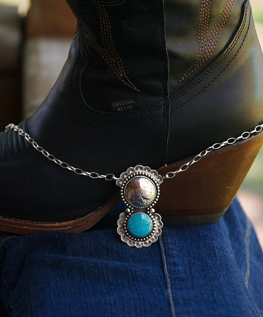 Buffalo Nickle and Kingman Necklace